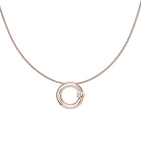 Roségold, Halsschmuck, Niessing Spannring® Anhänger  N353924-15mm-0.25ct-cinnamon-gloss-rw