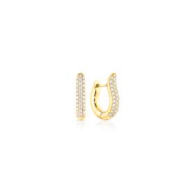 Gelbgold, Ohrringe, Tamara Comolli SIGNATURE Ohrringe Hoop smal E-Ho-s-p-yg