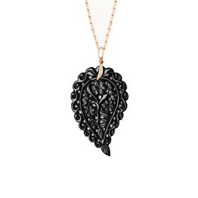 Roségold, Halsschmuck, Tamara Comolli INDIA Anhänger large Black Onyx P-IND-l-Bla-rg