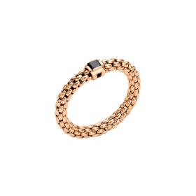 Roségold, Ringe, FOPE Flex'it Souls Ring mit schwarzem Diamant 09E08AX_BN_R_XRX_0XS