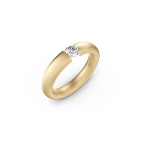 Gelbgold, Ringe, Niessing Spannring® Oval  N141793-0.25ct-satin-cy