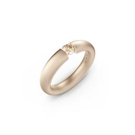 Roségold, Ringe, Niessing Spannring® Oval  N141793-0.25ct-cinnamon-satin-rw