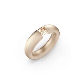 Roségold, Ringe, Niessing Spannring® Oval  N141793-0.5ct-cinnamon-satin-rw