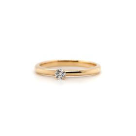 Gelbgold, Ringe, Juwelier Michels CLASSICS Solitär 0,10 Karat Gelbgold CRF-4-010-GG