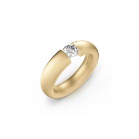 Gelbgold, Ringe, Niessing Spannring® Oval  N141793-0.5ct-satin-cy