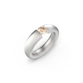 Platin, Ringe, Niessing Spannring® Oval  N141793-0.5ct-cinnamon-satin-pt