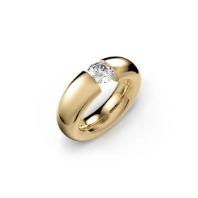 Gelbgold, Ringe, Niessing Spannring® Oval  N141793-0.7ct-gloss-cy