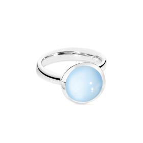 Weißgold, Ringe, Tamara Comolli BOUTON Ring large Chalcedon R-BOU-l-ChBl-wg