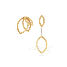 Gelbgold, Ohrringe, Niessing Quinta Navette Ohrhänger N224018-53.5mm-cy