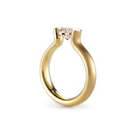 Gelbgold, Ringe, Niessing Spannring® Heaven  N371994-4mm-1ct-cinnamon-satin-cy