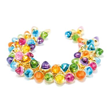 Armschmuck, Gelbgold, Tamara Comolli MIKADO Armband Flamenco 'Candy'