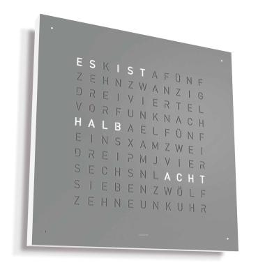 Qlocktwo CLASSIC EDITION GREY PEPPER WAND-/TISCHUHR