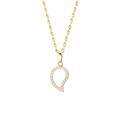 Halsschmuck, Gelbgold, Tamara Comolli SIGNATURE Anhänger small mit Diamant Pavé 