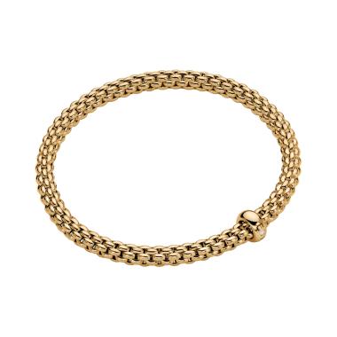 Armschmuck, Gelbgold, FOPE Flex'it Solo Armband mit weißem Brillanten