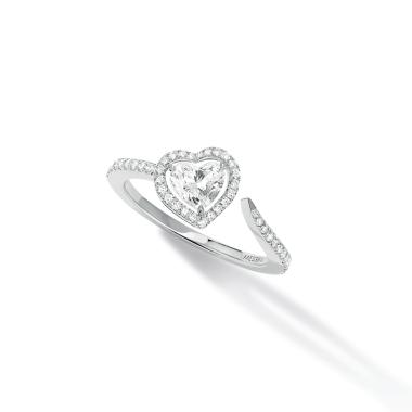 Ringe, Weißgold, Messika Joy Coeur Diamantenring