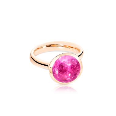 Ringe, Roségold, Tamara Comolli BOUTON Ring large rosa Turmalin