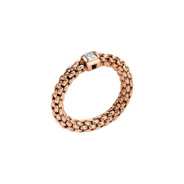 Ringe, Roségold, FOPE Flex'it Souls Ring mit weissem Diamant