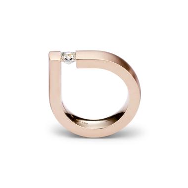 Ringe, Roségold, Niessing Spannring® Bauhaus 