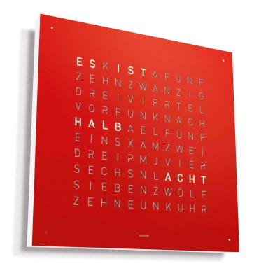 Qlocktwo CLASSIC EDITION RED PEPPER WAND-/TISCHUHR