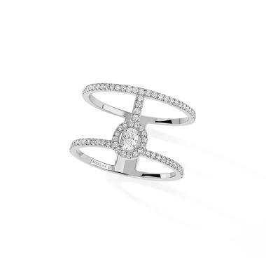 Ringe, Weißgold, Messika Glam'azone 2 Rows Pavé Ring