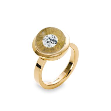 Ringe, Gelbgold, Schmuckwerk Glasklar Ring