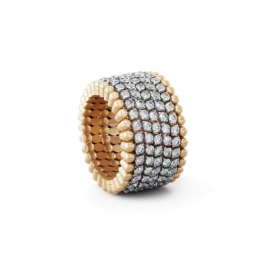 Ringe, Weißgold, Serafino Consoli Brevetto Multi-Size Ring und Armband