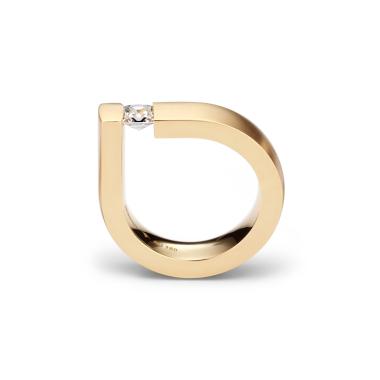 Ringe, Gelbgold, Niessing Spannring® Bauhaus 