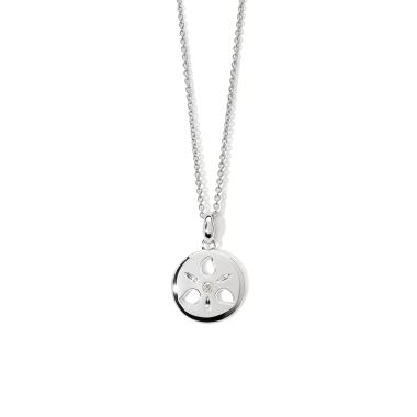 Halsschmuck, Weißgold, Tamara Comolli SAND DOLLAR Anhänger small 18 K Weißgold