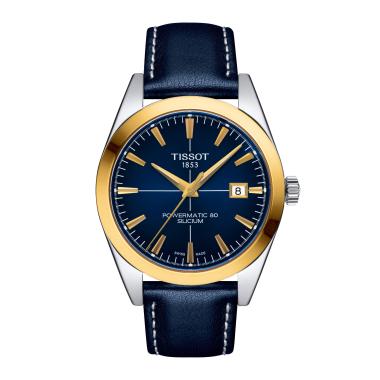 Automatik, Tissot Gentleman Powermatic 80 Silicium 18K Goldlünette