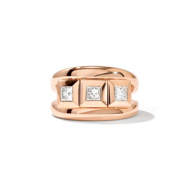 Ringe, Roségold, Tamara Comolli CURRICULUM VITAE 3 Ring Diamanten medium