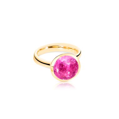 Ringe, Gelbgold, Tamara Comolli BOUTON Ring large rosa Turmalin