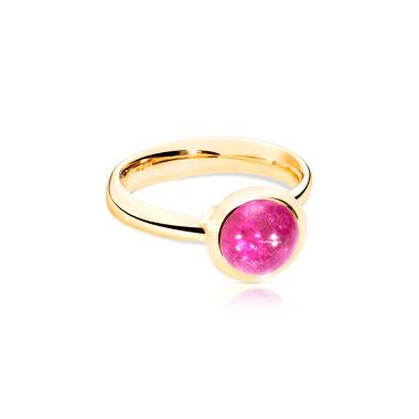 Ringe, Gelbgold, Tamara Comolli BOUTON Ring small rosa Turmalin