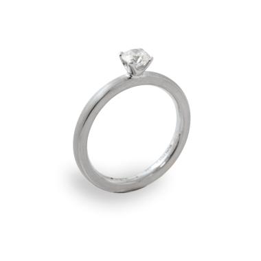 Ringe, Platin, Schmuckwerk Alpen Solitairering