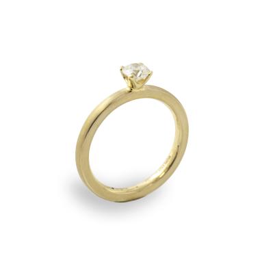 Ringe, Gelbgold, Schmuckwerk Solitairering Alpenring