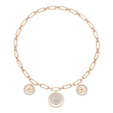 Halsschmuck, Roségold, Messika Lucky Move Charms Choker Kette