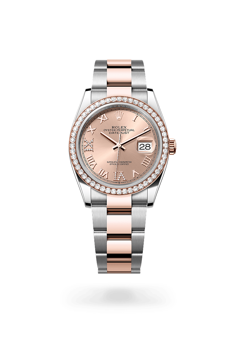 Rolex Datejust 36 M126281RBR-0016 Herrenuhr / Damenuhr - Oyster, 36 mm, Edelstahl Oystersteel und Everose-Gold mit Diamanten 